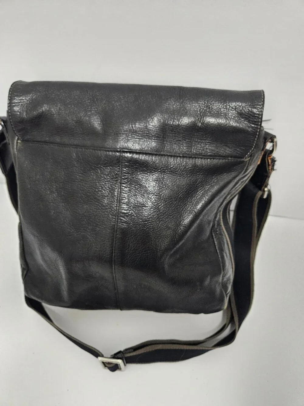 Coach Black Leather Heritage Web Map Bag F70555